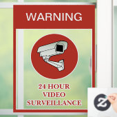 NIEUW! Waarschuwing voor 24-uurs videobewaking Raamsticker (Huis)