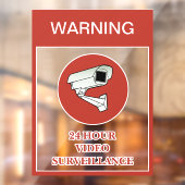 NIEUW! Waarschuwing voor 24-uurs videobewaking Raamsticker (Vel 2)