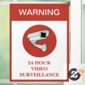 NIEUW! Waarschuwing voor 24-uurs videobewaking Raamsticker (Huis)