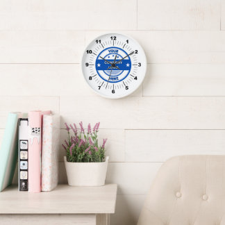 NIEUW! Wandklok, 10" Ronde Witte Houten Frame
