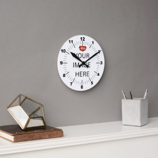 NIEUW! Wandklok, 8" Ronde Acryl Klok