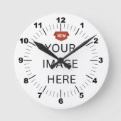 NIEUW! Wandklok, 8" Ronde Acryl Ronde Klok (Voorkant)