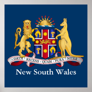Nieuw wapenschild van Zuid-Wales Poster