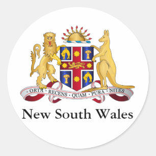 Nieuw wapenschild van Zuid-Wales Ronde Sticker