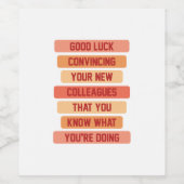 Nieuw waslabel voor nieuwe taak wijn etiket (Enkel label)