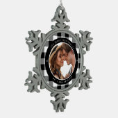 Nieuw Wed Eerste Kerstmis Getrouwd Foto Keepsake Tin Sneeuwvlok Ornament (Links)