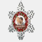 Nieuw Wed Mr. & Mrs. Tin Sneeuwvlok Ornament (Rechts)