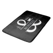 Nieuw Weds Custom Monogram Zwart Wit Badmat (Gekanteld)