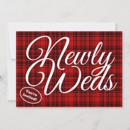 Nieuw Weds Wit Kalligrafie Check Plaid zwart Rood Kaart