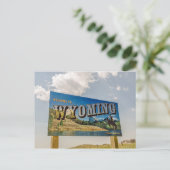 Nieuw Welkom bij Wyoming Sign - Overheidsgrenzen Briefkaart (Staand voorkant)