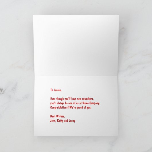 Nieuw Wenskaart Kaart (Binnen)