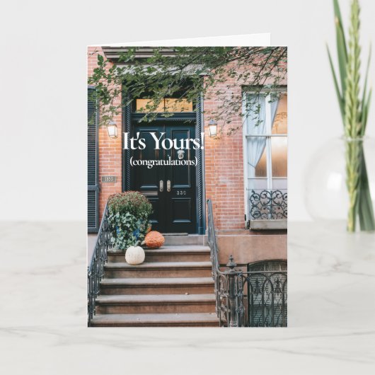 Nieuw Wenskaart voor felicitaties thuis Kaart (Voorkant)