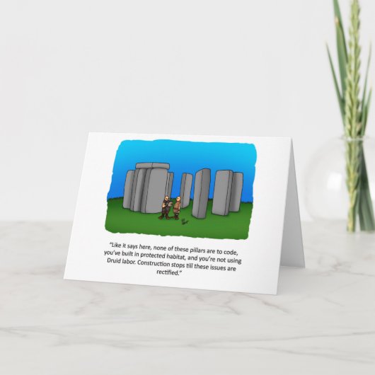 Nieuw Wenskaart voor thuisbouw Humor Kaart (Voorkant)