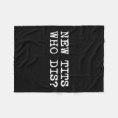 Nieuw, wie sterft_ Grappige Baan Borstimplantaten Fleece Deken (Voorkant (Horizontaal))