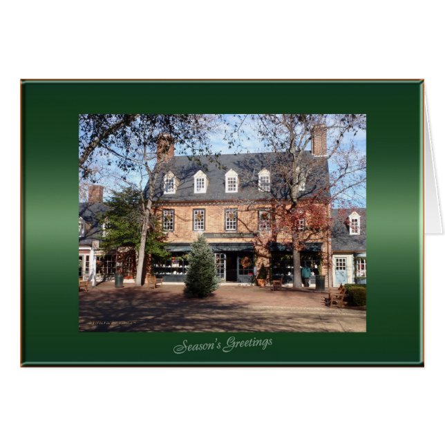Nieuw Williamsburg Season's Greetings Kaart (Voorkant Horizontaal)