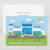 Nieuw winkeladres Kute Shopping Mall Store Movemen Aankondiging (Voorkant / Achterkant)