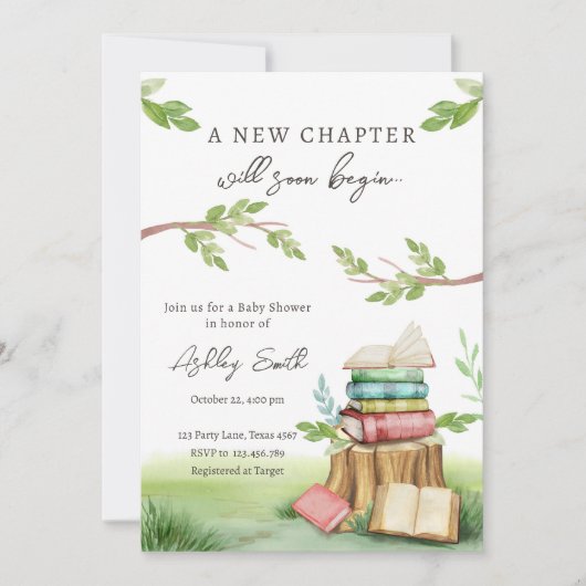 Nieuw winkelboekje zal binnenkort met Baby shower  Kaart (Voorkant)