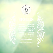 NIEUW! Winkeluren Cling - 12x12 Rechthoek - Op Maa Raamsticker (Vel 3)