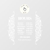 NIEUW! Winkeluren Cling - 12x12 Rechthoek - Op Maa Raamsticker (Vel)