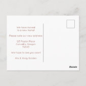 Nieuw woonadres We hebben verhuisd boerderij bloem Briefkaart (Achterkant)