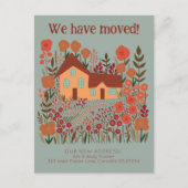 Nieuw woonadres We hebben verhuisd boerderij bloem Briefkaart (Voorkant)