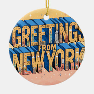Nieuw-York grote letter ansichtkaart poster Keramisch Ornament