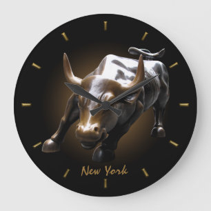 Nieuw York Klok Stier Standbeeld Cadeaus NYC Wandk