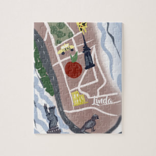 Nieuw York met de hand getekende artistieke kinder Legpuzzel