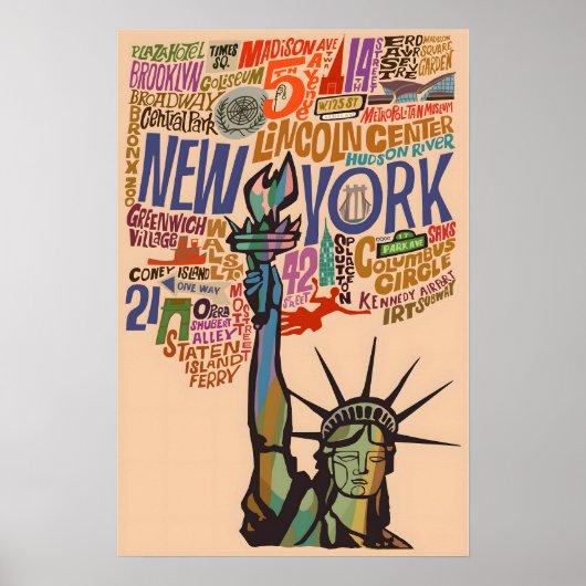 Nieuw York Poster Art Stad Print (Voorkant)