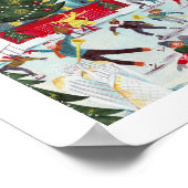 Nieuw York Rockefeller Center Kerstschaatsen Poster (Hoek)