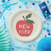 Nieuw-york rode appel papieren bordje (Feest)