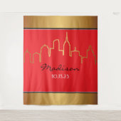 NIEUW YORK SKYLINE BROADWAY Foto-Op achtergrond Wandkleed (Voorkant)