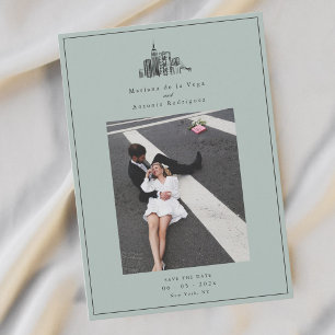 Nieuw-York stad Foto moderne Save the Date kaart