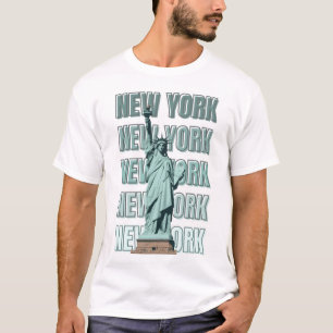 Nieuw York Standbeeld van Liberty ontwerp T-shirt