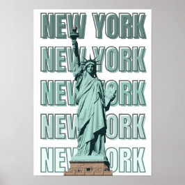 Nieuw-York standbeeld vrijheid muurdecoratie Poster