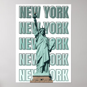 Nieuw-York standbeeld vrijheid muurdecoratie Poster