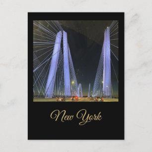 Nieuw-York Verlichte Brug Ansichtkaart Briefkaart