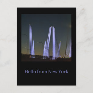 Nieuw-York Verlichte Brug Ansichtkaart Briefkaart