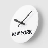 NIEUW YORK WERELDWIJDE TIMEZONE-KLOKKET RONDE KLOK (Hoek)