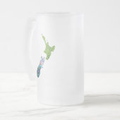 NIEUW ZEALAND FERN KIWI PAUA MATGLAS BIERPUL (Voorkant links)