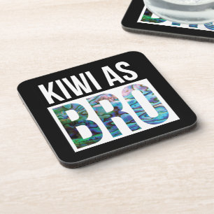 NIEUW ZEALAND KIWI ALS BRO PAUA BIER ONDERZETTER