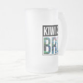 NIEUW ZEALAND KIWI ALS BRO PAUA MATGLAS BIERPUL (Voorkant rechts)