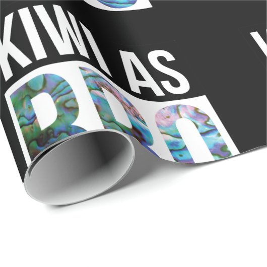 NIEUW ZEALAND KIWI ALS BRO SIMPELE PAUA CADEAUPAPIER (Rol Hoek)