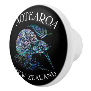 NIEUW ZEALAND KIWI PAUA CERAMIC KNOB KERAMISCHE KNOP