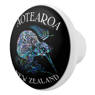 NIEUW ZEALAND KIWI PAUA CERAMIC KNOB KERAMISCHE KNOP