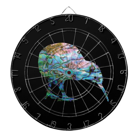 NIEUW ZEALAND KIWI PAUA DARTBOARD DARTBORD (Voorkant)