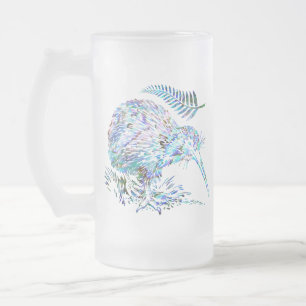 NIEUW ZEALAND KIWI PAUA GLASS MATGLAS BIERPUL