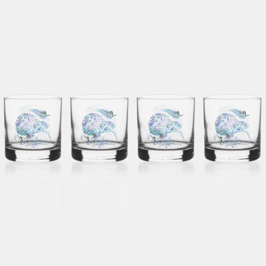 NIEUW ZEALAND KIWI PAUA GLASS WHISKY GLAS (Achterkant)