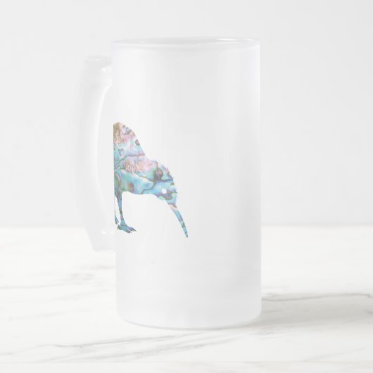 NIEUW-ZEALAND KIWI PAUA MATGLAS BIERPUL (Voorkant links)