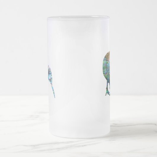 NIEUW-ZEALAND KIWI PAUA MATGLAS BIERPUL (Center)